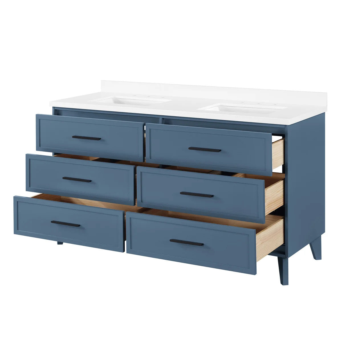 OVE Decors Colin 60 in. Vanity With White Quartz Top