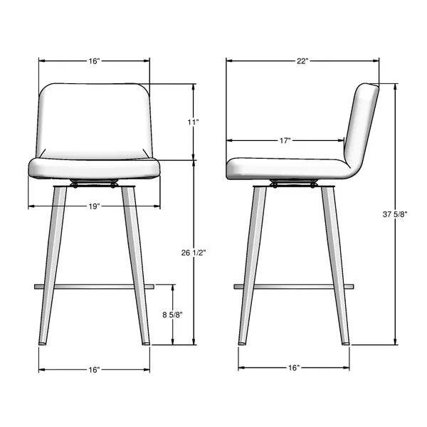 Amisco Betty Swivel Counter Stool
