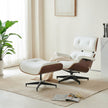 Earl Top Grain Leather Chair with Ottoman
