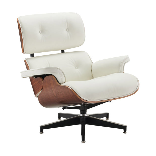 Earl Top Grain Leather Chair with Ottoman