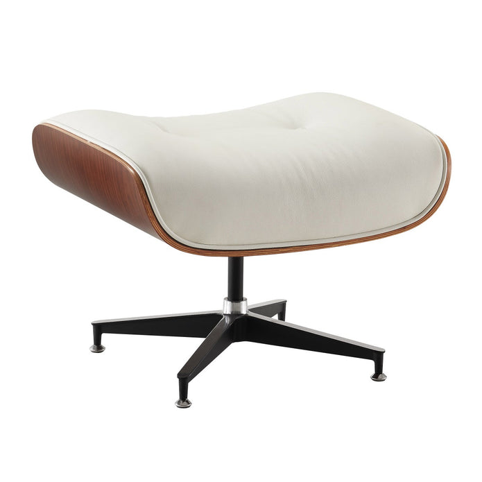 Earl Top Grain Leather Chair with Ottoman