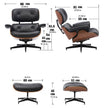 Earl Top Grain Leather Chair with Ottoman