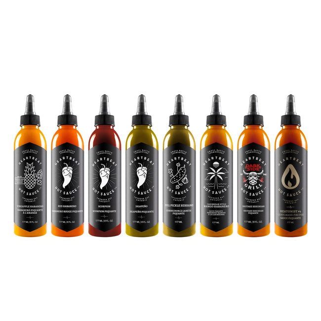 Heartbeat Hot Sauce Variety Pack, 8 × 177 mL