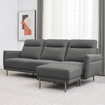 Fabric Sofa with Ottoman