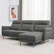 Fabric Sofa with Ottoman