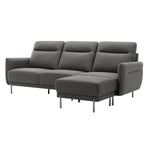 Fabric Sofa with Ottoman