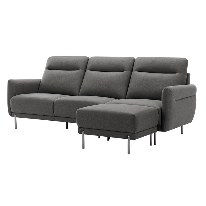 Fabric Sofa with Ottoman