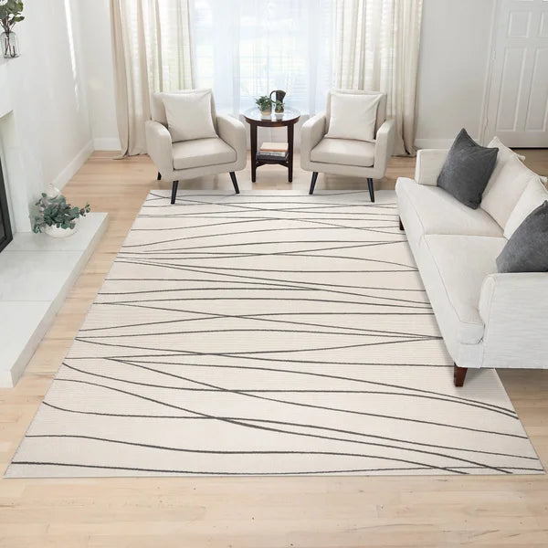Gertmenian Karma Collection Kanti Ivory Indoor Area Rug