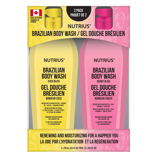 Nutrius Brazilian Body Wash, 2 x 750 mL