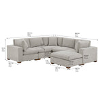 Thomasville Lowell 6-piece Fabric Modular Sectional