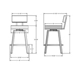 Amisco Staten Swivel Counter Stool in Polyurethane
