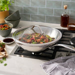 HENCKELS Aragon Wok with Glass Lid, 32 cm (12.6 in.)