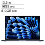 Apple MacBook Air 13.6 in., Apple M4 Chip - 16 GB RAM, 512 GB SSD, Midnight