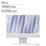 Apple 24 in. iMac, Apple M4 Chip - 16 GB RAM, 512 GB SSD, Silver