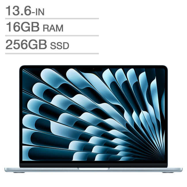 Apple MacBook Air 13.6 in., Apple M4 Chip - 16 GB RAM, 256 GB SSD, Sky Blue