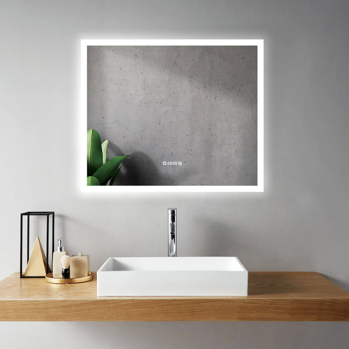 SERA  LED Mirror Frosted Edge with Time and Temperature Function