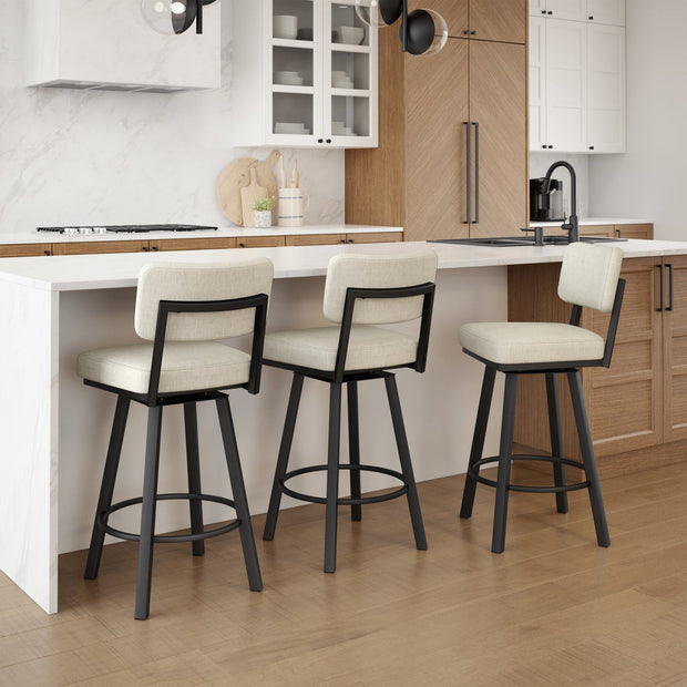 Amisco Alek Swivel Counter Stool with Vinyl Seat