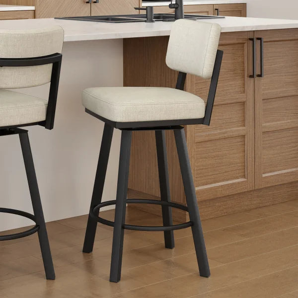 Amisco Alek Swivel Counter Stool with Vinyl Seat