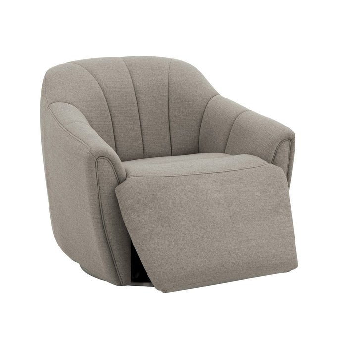 Fiona Fabric Swivel Chair with Power Footrest