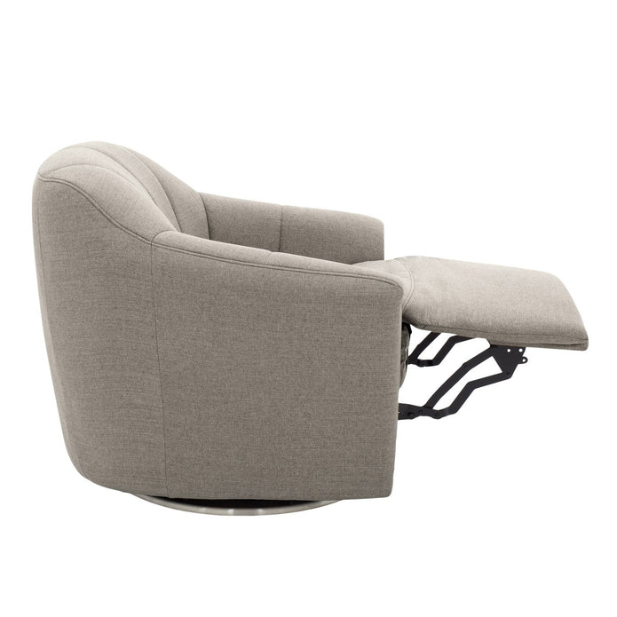 Fiona Fabric Swivel Chair with Power Footrest