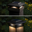 Classy Caps Lumineer Smart Solar Post Cap Light, 2-pack