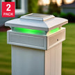 Classy Caps Lumineer Smart Solar Post Cap Light, 2-pack