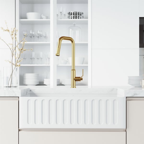 VIGO Hart Angular Single-Handle Kitchen Faucet