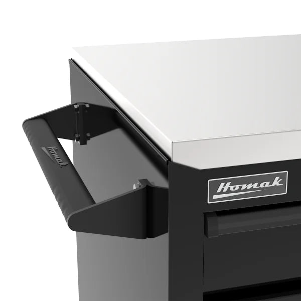 Homak 54 in. TECH Roller Cabinet with Stainless Steel Top & Power Tool Drawer