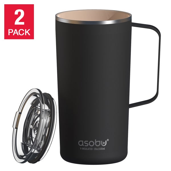 Asobu Ceramic 590 ml (20 oz) Mug, 2-pack