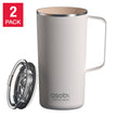 Asobu Ceramic 590 ml (20 oz) Mug, 2-pack