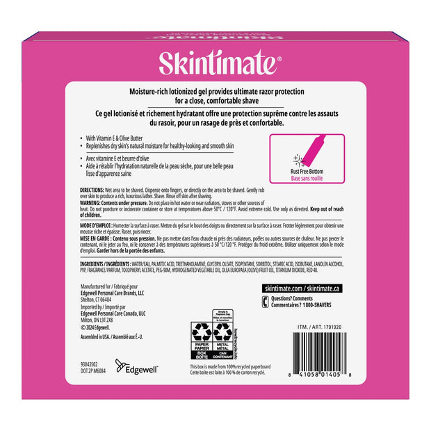 Skintimate Skin Therapy Shaving Gel, 4 x 269 g