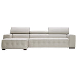 Como 2-piece Top Grain Leather Left-hand Facing Sectional