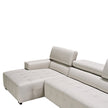 Como 2-piece Top Grain Leather Left-hand Facing Sectional
