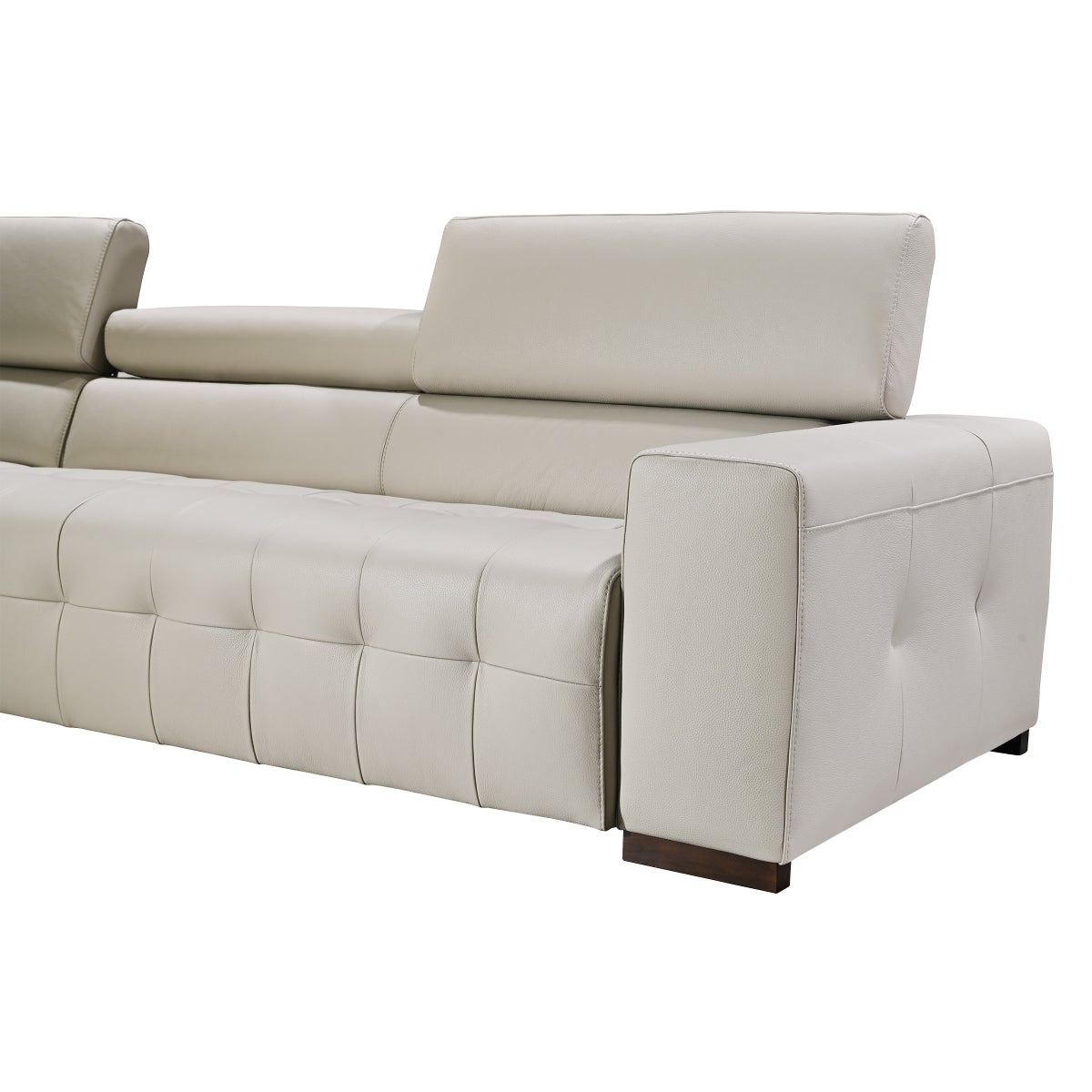 Como 2-piece Top Grain Leather Left-hand Facing Sectional