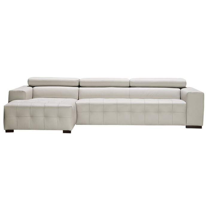 Como 2-piece Top Grain Leather Left-hand Facing Sectional