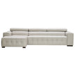 Como 2-piece Top Grain Leather Left-hand Facing Sectional