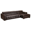 Como 2-piece Top Grain Leather Right-hand Facing Sectional