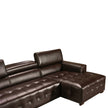 Como 2-piece Top Grain Leather Right-hand Facing Sectional