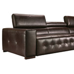 Como 2-piece Top Grain Leather Right-hand Facing Sectional