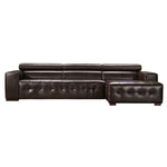 Como 2-piece Top Grain Leather Right-hand Facing Sectional