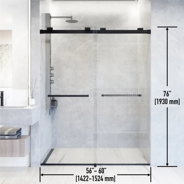 VIGO Houston Frameless Sliding Shower Door