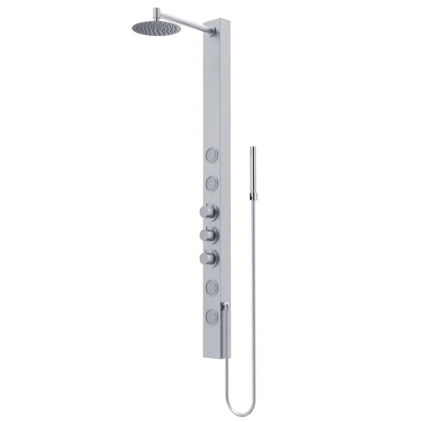 VIGO Sutton 4-jet Shower Panel with Round Head and Hand Shower Wand