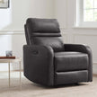 Gilman Creek – Aldryn Top-grain Leather Glider Power Recliner, Dark Grey