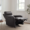 Gilman Creek – Aldryn Top-grain Leather Glider Power Recliner, Dark Grey