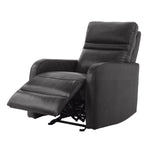 Gilman Creek – Aldryn Top-grain Leather Glider Power Recliner, Dark Grey
