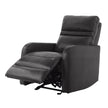 Gilman Creek – Aldryn Top-grain Leather Glider Power Recliner, Dark Grey