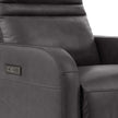 Gilman Creek – Aldryn Top-grain Leather Glider Power Recliner, Dark Grey