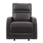 Gilman Creek – Aldryn Top-grain Leather Glider Power Recliner, Dark Grey