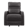 Gilman Creek – Aldryn Top-grain Leather Glider Power Recliner, Dark Grey