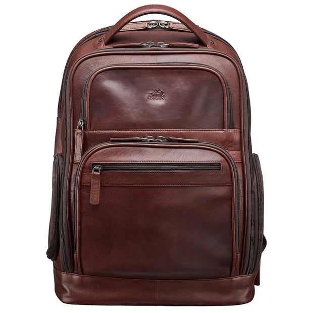 Mancini Leather Backpack - Brown